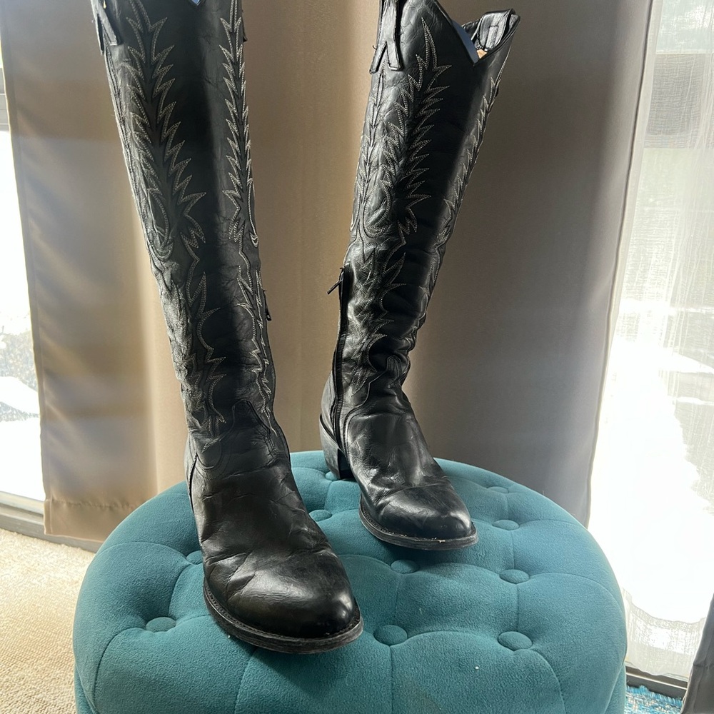 Old Gringo Black Leather Heeled Boots
